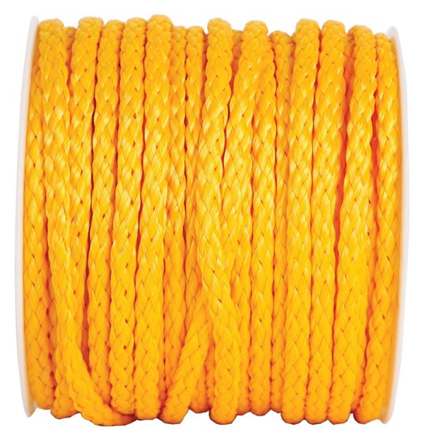 Koch 5061645 Rope, 300 ft L, 1/2 in, 289 lb Working Load, Polypropylene, Yellow