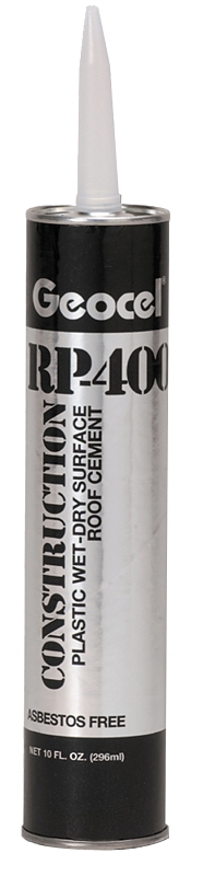 Geocel RP-400 Series GC01103 Roof Cement, Black, Liquid, 10 fl-oz Cartridge