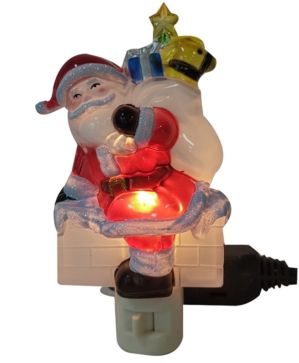 Hometown Holidays 65603 Light Night Santa, 120 V, 5 W, Soft White Light, 3500 hr Average Life