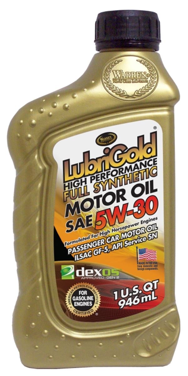 LubriGold 401424 Motor Oil, 5W-30, 1 qt, Pack of 6