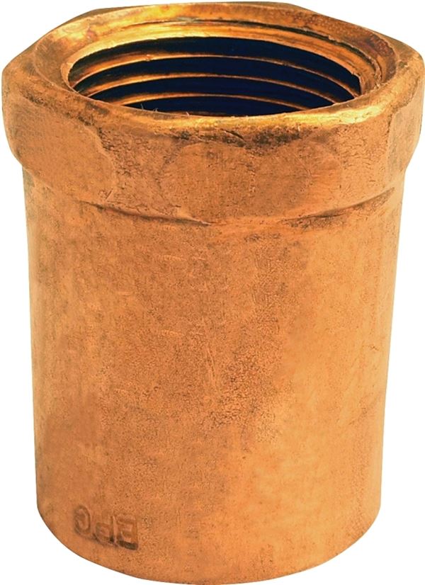 Elkhart Products 103R Series 30134 Reducing Pipe Adapter, 1/2 x 3/4 in, Sweat x FNPT, Copper