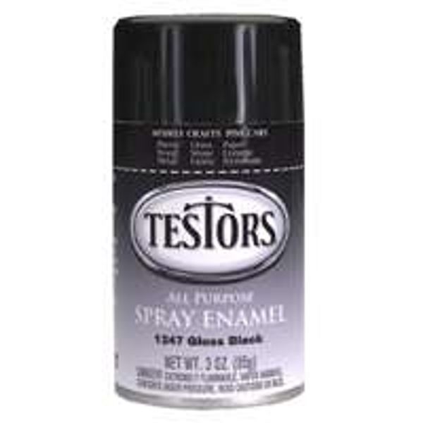 Testors 1247T Craft Paint, Gloss, Black, 3 oz, Bottle