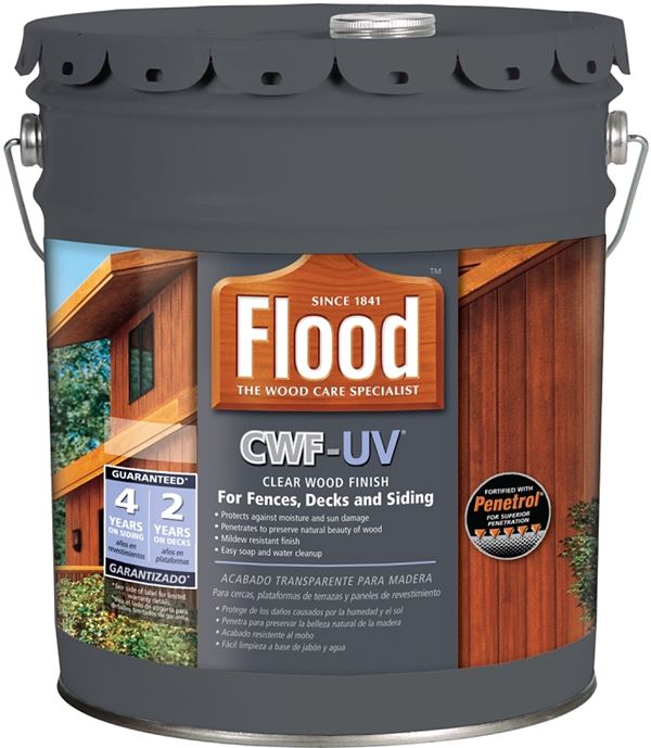 Flood FLD521-05 Wood Finish, Redwood, Liquid, 5 gal