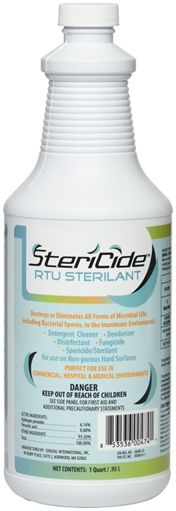 SteriCide 774672 RTU Sterilant, 32 oz, Liquid