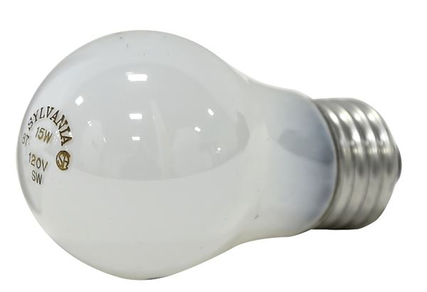 Sylvania 10015 Incandescent Bulb, 15 W, A15 Lamp, Medium E26 Lamp Base, 65 Lumens, 2500 K Color Temp, Soft White Light, Pack of 12