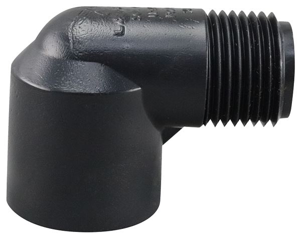 Lasco M412005BC Street Pipe Elbow, 1/2 in, FIP x MIP, 90 deg Angle, PVC, SCH 40 Schedule