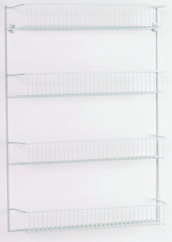 RACK 4-TIER DOOR/WALL EPXY WHT