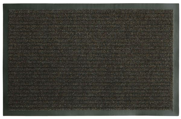 Fanmats 58805 Boot/Shoe Scraper Mat, 30 in L, 18 in W, Parquet Pattern, Olefin Surface, Brown