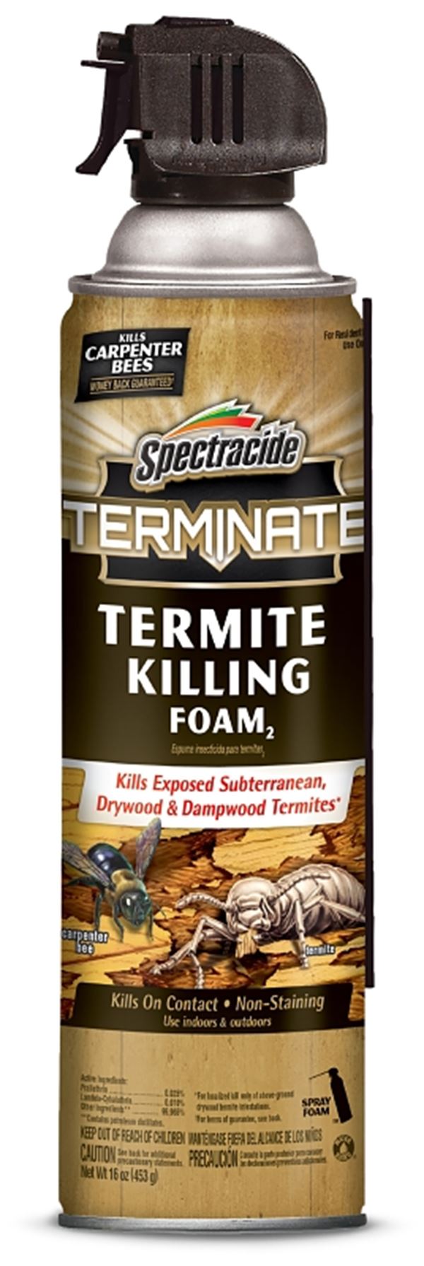 Spectracide 53370 Termite Killing Foam, Liquid, Spray Application, 16 oz Can