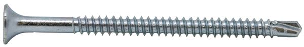 ProFIT 0288108 Screw, #6 Thread, 1-5/8 in L, Fine Thread, Bugle Head, Phillips Drive, Self-Drilling Point, Zinc, 197/BX