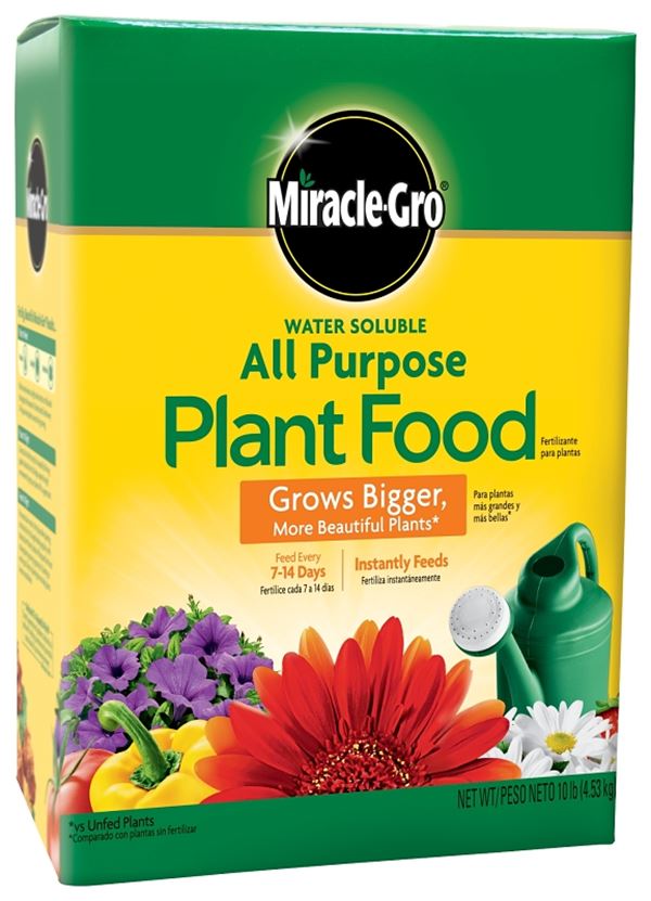 Miracle-Gro 1001193 Water Soluble All-Purpose Plant Food, 10 lb Box, Solid, 24-8-16 N-P-K Ratio