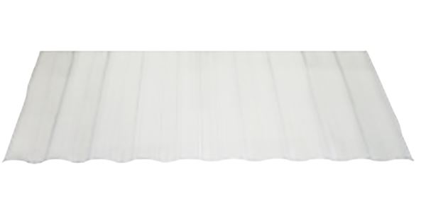 Tuftex SeaCoaster Series 1214C Roof Panel, 12 ft L, 26 in W, Corrugated Profile, Vinyl, Crystal Clear, Pack of 10