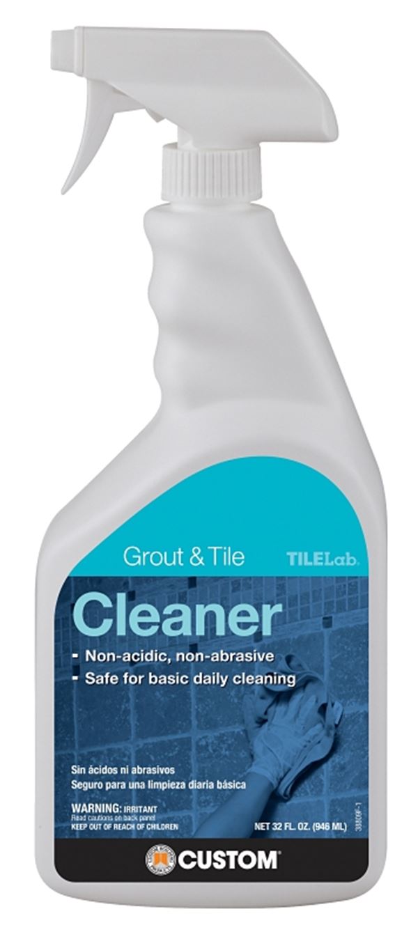 CUSTOM TileLab TLGTCRAQT-3 Grout and Tile Cleaner, Liquid, Milky White, 32 fl-oz, Spray Bottle, Pack of 3