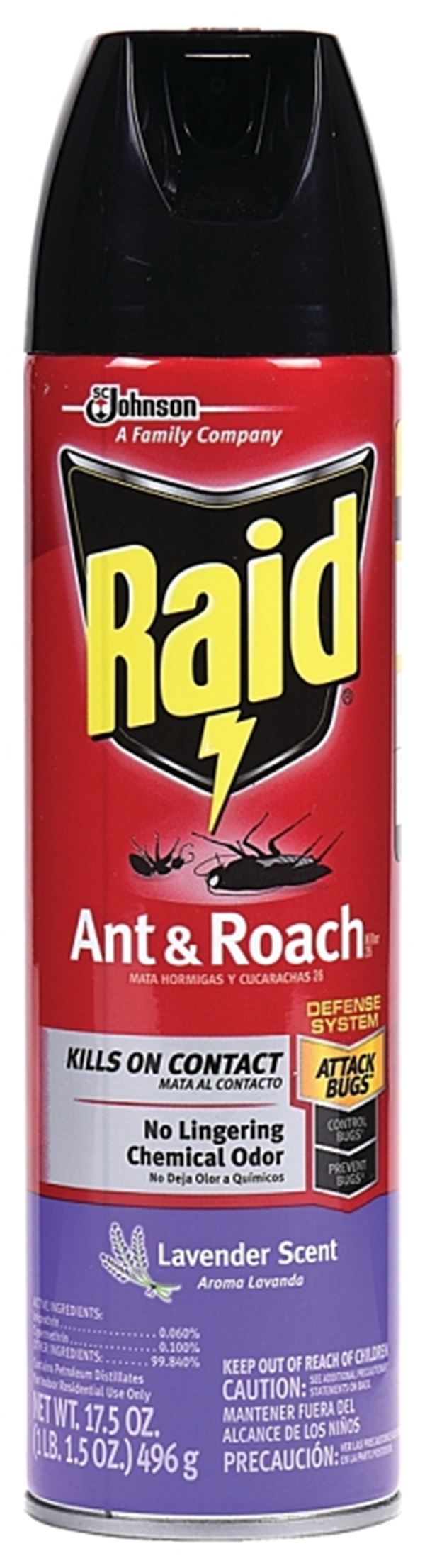 Raid 73963 Ant and Roach Killer, Liquid, Spray Application, 17.5 oz