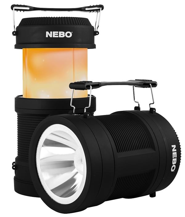 Nebo 6849 Pop-Up Lantern and Spot Light, LED Lamp, ABS/Rubber, Black