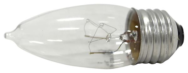 Sylvania 13654 Incandescent Lamp, 25 W, B10 Lamp, Medium Lamp Base, 180 Lumens, 2850 K Color Temp, 1500 hr Average Life, Pack of 6