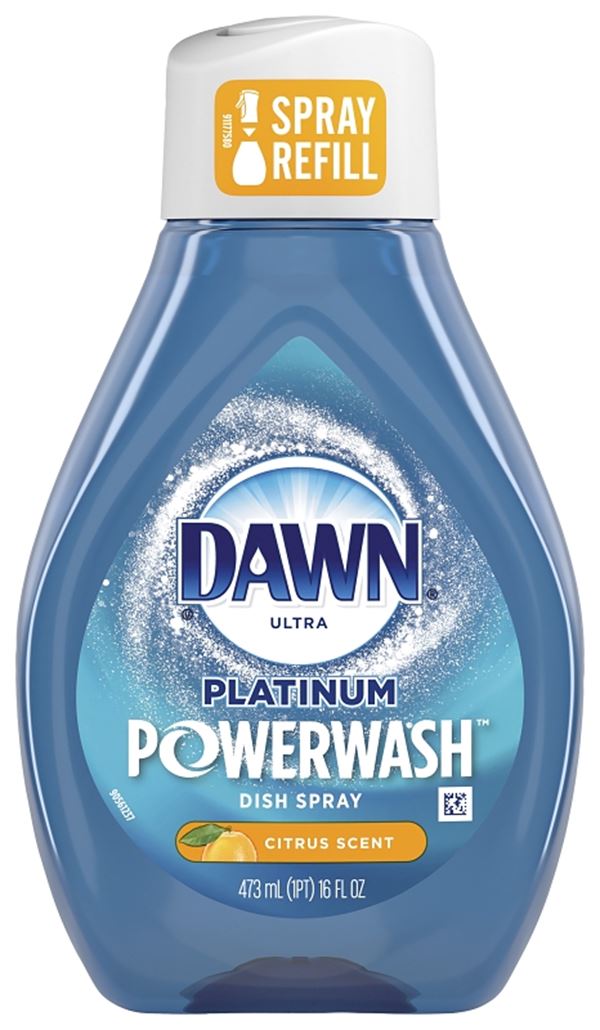 Dawn 40683 Platinum Power Wash Dish Spray, 16 oz, Citrus, Clear