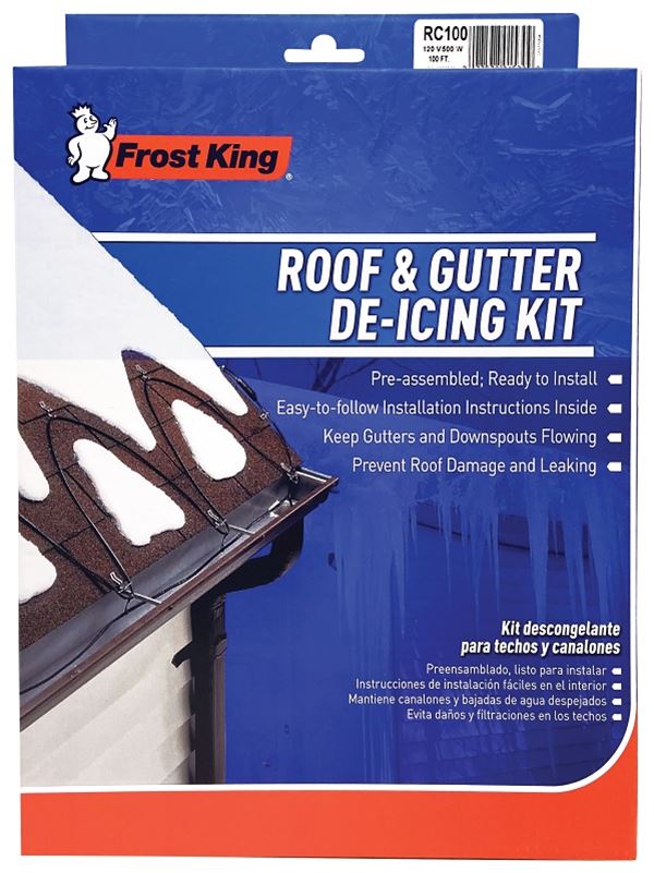 Frost King RC Series RC100 Electric Roof Cable Kit, 100 ft L, 120 V, 500 W