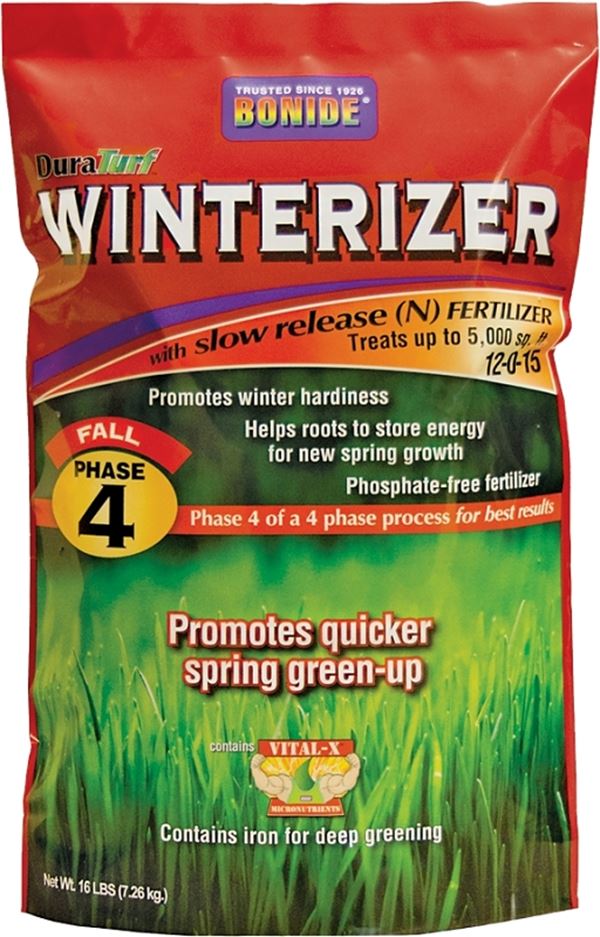 DuraTurf 60440 Winterizer, 16 lb, Granular, 12-0-15 N-P-K Ratio