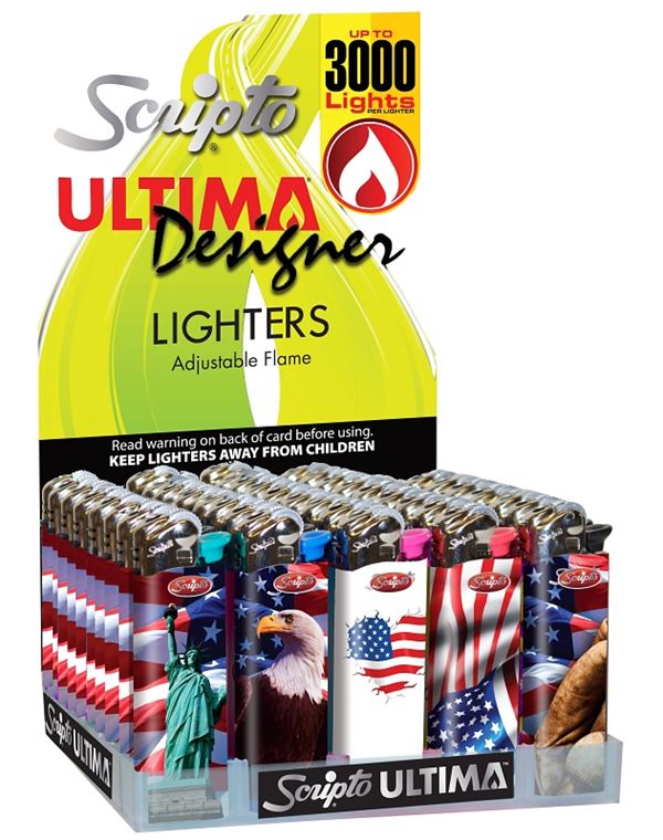 LIGHTER POCKET DSGNR PATRIOTIC, Pack of 50