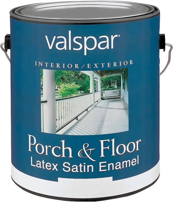 Valspar Medallion 1500 Series 027.0001533.007 Porch and Floor Paint, Satin, Light Gray, 1 gal, Pack of 2