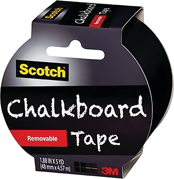 Scotch 1905R-CB-BLK Duct Tape, 5 yd L, 1-7/8 in W, Black