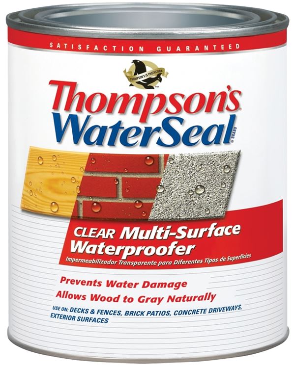 Thompson's WaterSeal TH.024104-14 Waterproofing Stain, Clear, 1 qt, Can