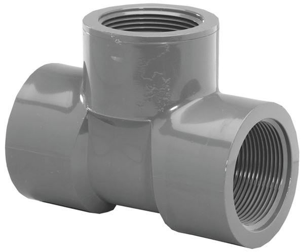 Lasco 805005BC Pipe Tee, 1/2 in, FIP, PVC, SCH 80 Schedule