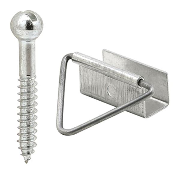 Make-2-Fit PL 7762 Bottom Latch, Aluminum, Mill, Silver, For: 7/16 in Screen Frame