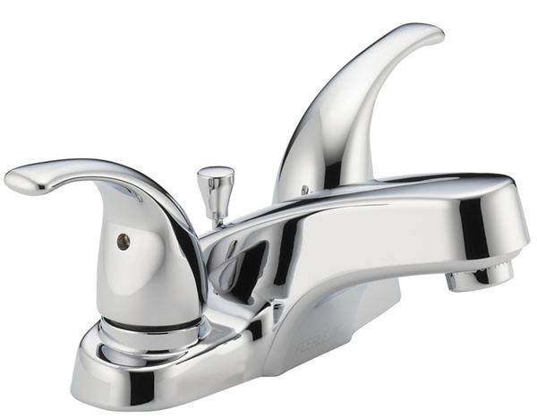 Delta Peerless Tunbridge Series P299628LF Bathroom Faucet, 1.2 gpm, 2-Faucet Handle, Metal, Chrome Plated, Lever Handle