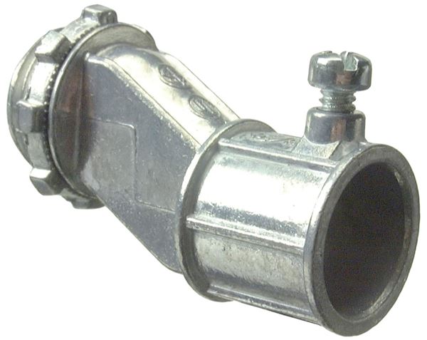 Halex 03705B Offset Connector, 1/2 in, Zinc