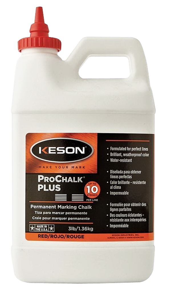 Keson PROCHALK Series PM103RED Marking Chalk, Red, Permanent