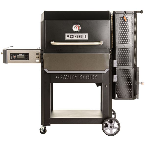 Masterbuilt DigitalFan Gravity MB20041220 Digital Charcoal Grill and Smoker, Charcoal, Iron/Steel, Black