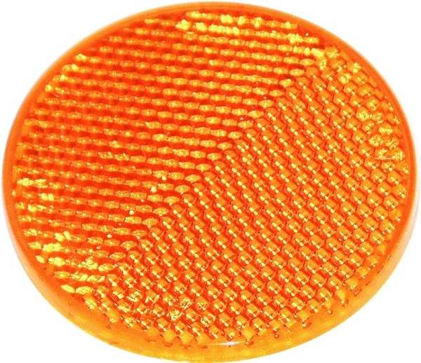 US Hardware RV-658C Safety Reflector, Amber Reflector, Plastic Reflector, Adhesive Mounting