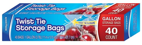 Easy Pack 1307 Storage Bag, 1 gal Capacity