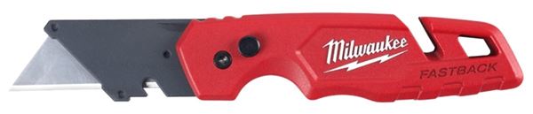 Milwaukee FASTBACK Series 48-22-1502 Utility Knife with Blade Storage, 1.27 in L Blade, 0.02 in W Blade, 5-Blade