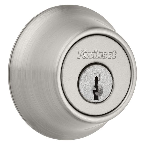 Kwikset 660 Series 66515CPK6 Deadbolt, 3 Grade, Keyed Alike Key, Steel, Satin Nickel, 2-3/8 x 2-3/4 in Backset