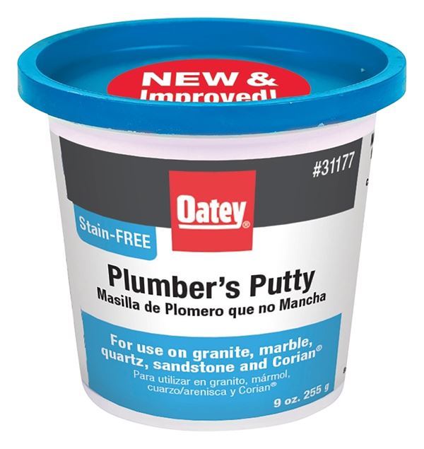 Oatey 31177 Plumbers Putty, Solid, Off-White, 9 oz