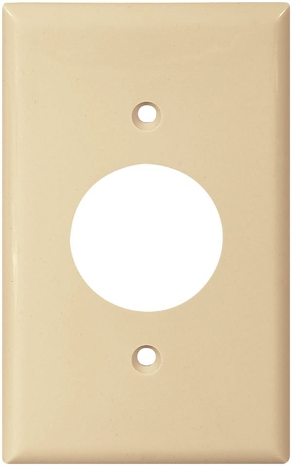 Eaton Wiring Devices 5131V-BOX Single Receptacle Wallplate, 4-1/2 in L, 2-3/4 in W, 1 -Gang, Nylon, Ivory, Pack of 15