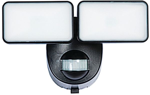 Heath Zenith HZ-7161-BK Motion Activated Security Light, 120 V, 2-Lamp, LED Lamp, 400 Lumens, 5000 K Color Temp