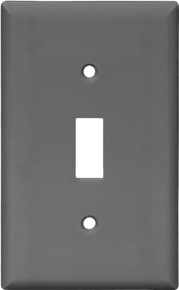 Eaton Wiring Devices 5134BK-SP Wallplate, 4-1/2 in L, 2-3/4 in W, 1 -Gang, Nylon, Black, High-Gloss