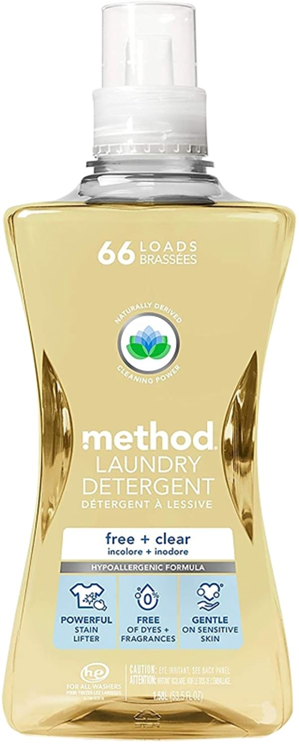 method 1126 Laundry Detergent, 53.5 oz Bottle, Liquid, Pleasant