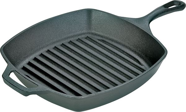 Lodge L8SGP3 Griddle Pan, Cast Iron, Black, Square