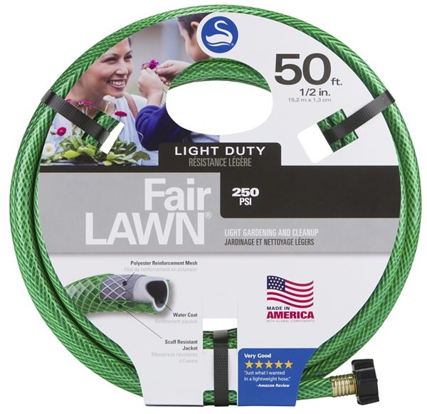 Swan SNFA12050 Garden Hose, 50 ft L, Plastic, Green