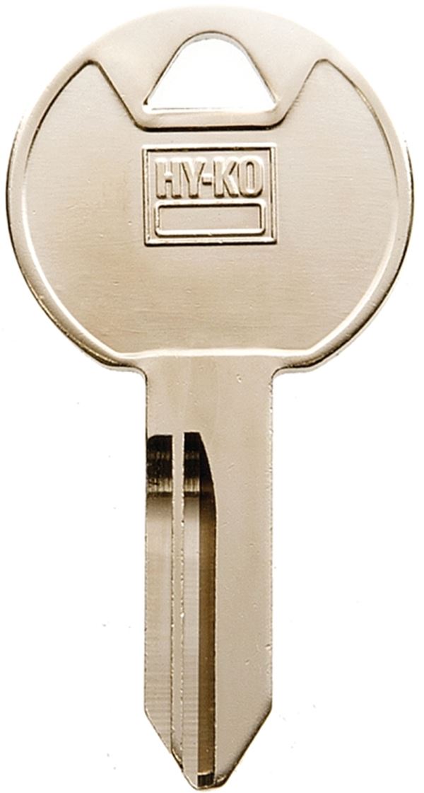 Hy-Ko 11010TM14 Key Blank, Brass, Nickel, For: Trimark Cabinet, House Locks and Padlocks, Pack of 10