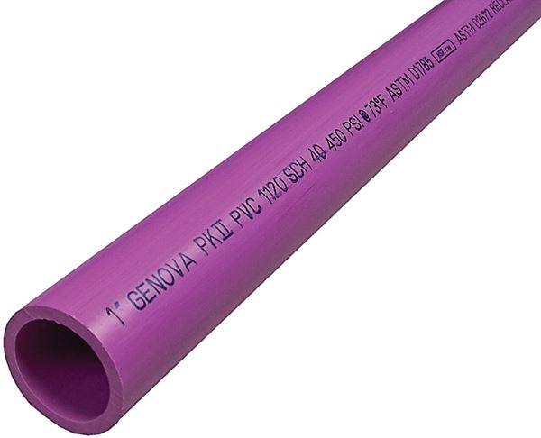 GENOVA 300107R Pressure Pipe Bell, 20 ft L, Purple