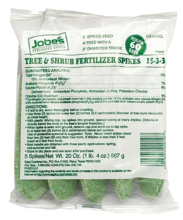 Jobes 02010 Fertilizer Spike Bag, Spike, Light Green, Slight Ammonia Bag