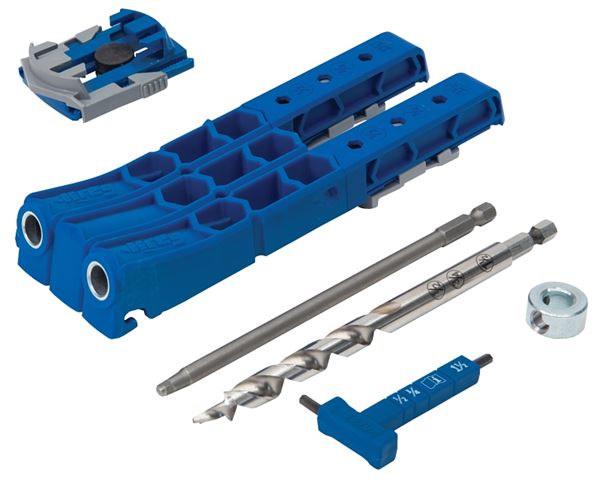 Kreg KPHJ320 Pocket Hole Jig, 1/2 to 1-1/2 in Clamping, 2-Guide Hole, Nylon/Steel/Thermoplastic Elastomer