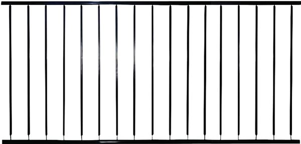 Village Ironsmith MR650 Rail Section, Steel, Black, For: 1-1/4 in Metropolitan Rail Systems, Pack of 2