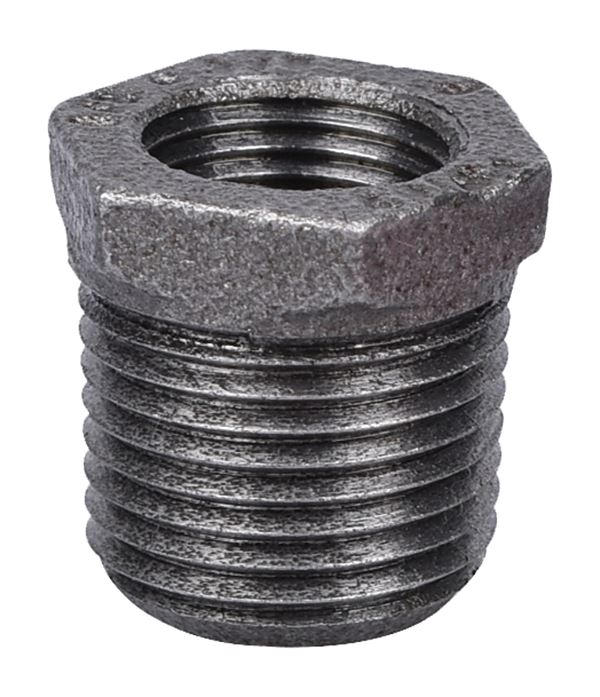 Prosource 35-1/2X3/8B Pipe Bushing, 1/2 x 3/8 in, MIP x FIP, Malleable Iron, SCH 40 Schedule, 300 psi Pressure